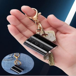 !3 in 1 Portable Mini Rechargeable flashlight with lighter key Ring-gallery